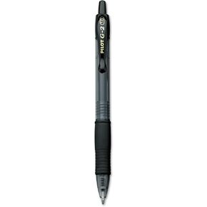 Pilot 31256 Gel Pens,Retractable,Refillbl.,Bold Point,CL Barrel/BK Ink