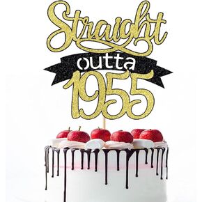 Straight Outta 1974 Cake Topper,Happy 51st Birthday Cake Topper,Funny 51st,51 Fabulous cake Decorations,men and women 51st Birthday/Anniversary Party Supplies