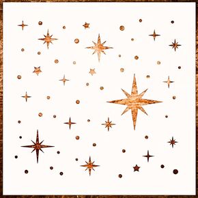 12 inch Large Star Stencil for Painting - Twinkle Star Wall Stencil for Painting Large Pattern on Wood, Canvas, Tile, Fabric and Furniture – Reusable and Easy to Use for Home Decor