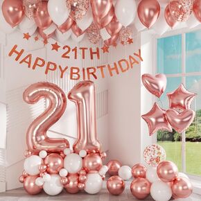 Sweet 16 Party Decorations ، ديكورات عيد ميلاد السادس عشر للفتيات مع 16 لافتة رقم 16 بالون بالون البالونات الذهب الوردية الذهب للزخارف الحلوة الستة عشر للحفلات