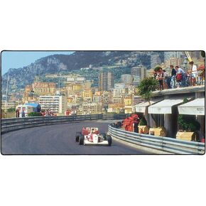 MPCO Racing Artist Series Moncao GP, 1993 Large Size WFH Mousepad Full Desk (Monaco GP 1993, DuraGlyde Fabric (Large (36" x 17"))