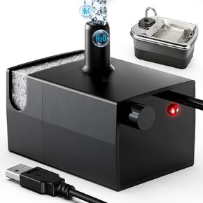 7.5L/254oz Dog Water Fountain with 4 Filters, Stainless Steel Pet Water Dispenser for Large Dogs, Large Automatic Dog Water Drinking Fountain Dog Water Bowl Dispenser, Easy to Clean, Quiet Pump in Kuwait