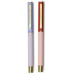 DesignWorks Ink Luxury Color Block Giftable Pens - Set of 2 - Cobalt Blue + Army Green