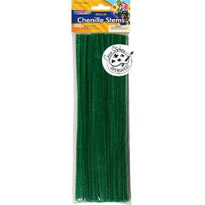 Creativity Street Chenille Stems/Pipe Cleaners, Dark Green, 12 Inch x 4mm, 100 Count