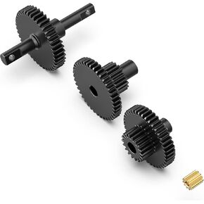 COOWOO Hardened Steel Transmission Gear Set Upgrade Parts for 1/18 TRX-4M Crawler Car, Comes with Transmission Gears and Pinion Gear