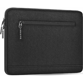 Laptop Sleeve Case 15.6 Inch, Shockproof Protective Computer Cover with Front Pocket, Water Resistant Durable Laptop Carrying Bag Compatible for Lenovo, HP, Dell, Asus Notebook, Black