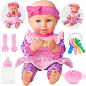 Hide-and-Seek Baby Doll, Peek a Boo Interactive Doll, Phrases, and Motion, Light-Controlled Smart Baby Doll Toys Suitable for Boys and Girls 2+ Years Old