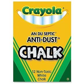 Crayola 50 Pack LLC سابقًا Binney & Smith Chalk Anti-Dust White 12 CT