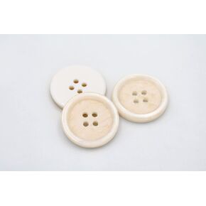 20PCS 4 Holes White Sewing Round Craft Buttons Resin Snaps for Blazer Shirts Clothes DIY Accessories (White, 30mm)