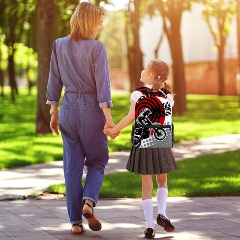Motocross Backpacks Boys Girls School Book Bag Travel Hiking Camping Daypack Rucksack in Saudi Arabia