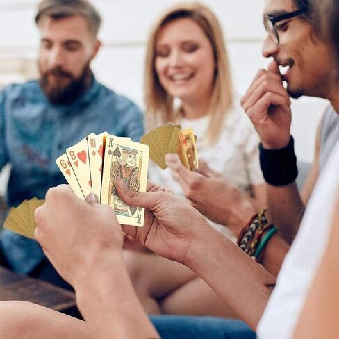 بطاقات لعب 2 سطح السفينة - بطاقات البوكر الأسود والذهبي HD مقاوم للماء ، 2 سطح من أوراق اللعب in Saudi Arabia