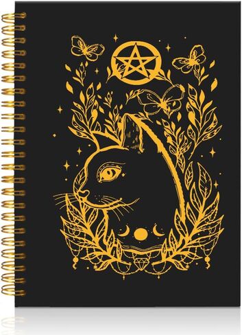 Black Cat SPORAL Notebook للنساء ، دفاتر ملاحظات سوداء مضحكة لزملاء العمل ، هدايا أعياد الميلاد لأمي العمة ابنة Sister in Kuwait