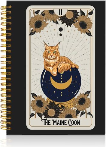 Black Cat SPORAL Notebook للنساء ، دفاتر ملاحظات سوداء مضحكة لزملاء العمل ، هدايا أعياد الميلاد لأمي العمة ابنة Sister in Kuwait