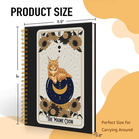 Black Cat SPORAL Notebook للنساء ، دفاتر ملاحظات سوداء مضحكة لزملاء العمل ، هدايا أعياد الميلاد لأمي العمة ابنة Sister in Kuwait