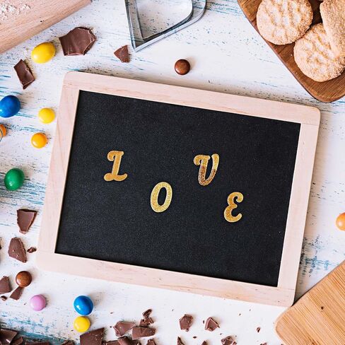 8 أوراق ملصقات حروف الذهب بريق 1 بوصة ملصقات أبجدية ذهبية وعدد ملصقات الفينيل لرسالة الأبجدية اللمعان لارتفاع الحرف اليدوية. in Kuwait