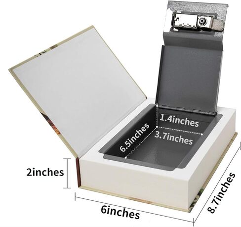Real Paper Transfer Book Safe, Combination Lock,Hollow with Secret Hidden Compartment (Alice-Combination) in Saudi Arabia