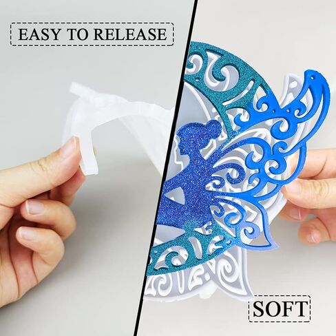 Resin Molds, Large Wall Hanging Silicone Mold Butterfly Fairy Epoxy Silicone Casting Molds for Wall Decoration Office Living Room Garden. 3D DIY Making Handmade Home Display Decor Crafts (White) in Saudi Arabia