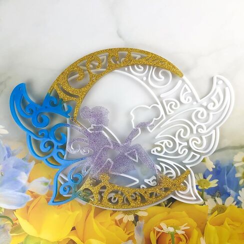Resin Molds, Large Wall Hanging Silicone Mold Butterfly Fairy Epoxy Silicone Casting Molds for Wall Decoration Office Living Room Garden. 3D DIY Making Handmade Home Display Decor Crafts (White) in Saudi Arabia