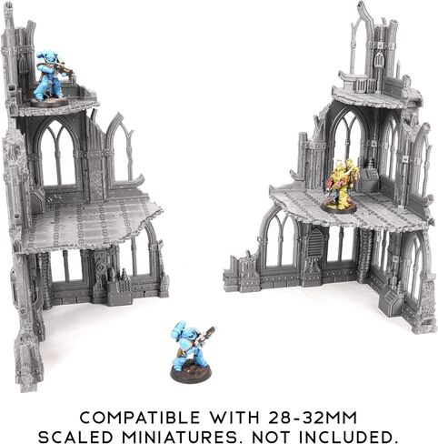 Tabletop Terrain Sci-Fi Ruin Set 3 - Modular Sci-Fi Terrain for Tabletop Wargaming Competitive Ruins 28mm 32mm in Kuwait