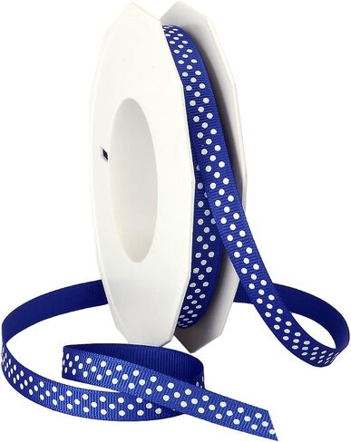 Morex Ribbon Swiss Dot Polyester Grosgrain Ribbon, 3/8-Inch by 20-Yard Spool, Lime in Kuwait
