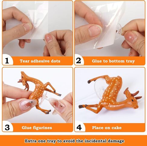 Cheereveal Hunting Theme Cake Decorations - Hunting Deer Tree Figures Cake Cupcake Toppers Ball Dessert Picks, Hunting Animal Theme Baby Shower Birthday Party Celebration Photo Props in Saudi Arabia