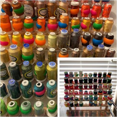 New brothread 20pcs Thread Spool Savers - Prevent Thread Tails from Unwinding - No Loose Ends for Sewing and Embroidery Machine Thread Spools in Kuwait