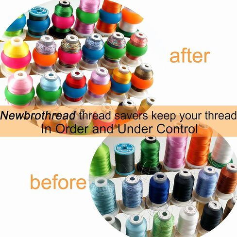 New brothread 20pcs Thread Spool Savers - Prevent Thread Tails from Unwinding - No Loose Ends for Sewing and Embroidery Machine Thread Spools in Kuwait