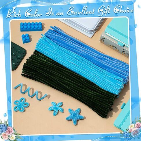 Peryiter 500 قطع منظفات الأنابيب ينبع Chenille 12 بوصة لوازم الحرف الكبرى للفنون الفنية والحرف الحرفية زخارف التغليف الهدايا الإبداعية (زهرة وردية ، 12 بوصة) in Kuwait