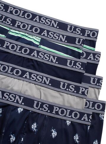 U.S. Polo Assn. Men's Underwear - Performance Stretch Boxer Briefs with Comfort Pouch (8 Pack) in Saudi Arabia
