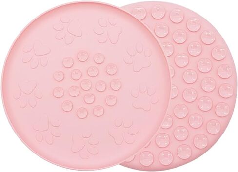 Silicone Non-Slip Mat for Pet Bowl,Basic Non-Slip Pad for Dog Bowl or Cat Bowl with Double Sided Anti-Slip Suction Cup Rotundity Bowl Pad (Gray, L-Diameter 33cm) in Kuwait