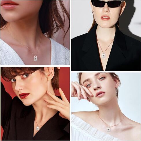 SUNNYCLUE 1 Box 9 Styles Silver Lock Charms Stainless Steel Padlock Pendants Mini Hollow Key Hole Lock Metal Charm for Valentine's Day Gifts Necklaces Earrings DIY Crafts Making Supplies in Saudi Arabia