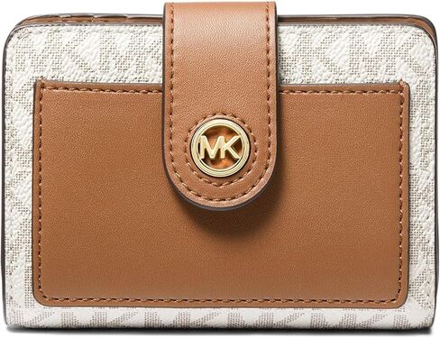 Michael Kors Women's Mk Charm Small Tab Compact Pcoket Wallet, Black in Kuwait