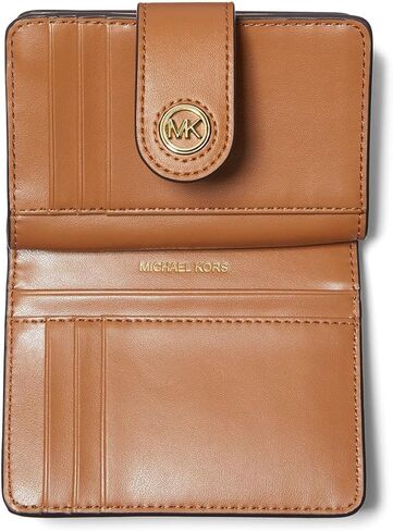Michael Kors Women's Mk Charm Small Tab Compact Pcoket Wallet, Black in Kuwait