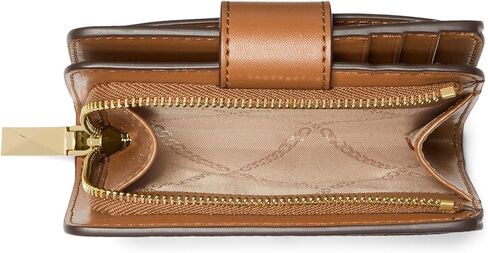 Michael Kors Women's Mk Charm Small Tab Compact Pcoket Wallet, Black in Saudi Arabia