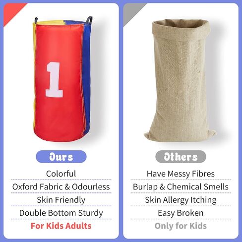 26PCS Outdoor Games Potato Sack Race Bags for Kids, Family and Adults, 3-Legged Race Bands, with Egg and Spoon Race Lawn Games for Outside Backyard Field Day Birthday Party Easter in Saudi Arabia