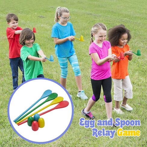 26PCS Outdoor Games Potato Sack Race Bags for Kids, Family and Adults, 3-Legged Race Bands, with Egg and Spoon Race Lawn Games for Outside Backyard Field Day Birthday Party Easter in Saudi Arabia