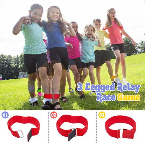 26PCS Outdoor Games Potato Sack Race Bags for Kids, Family and Adults, 3-Legged Race Bands, with Egg and Spoon Race Lawn Games for Outside Backyard Field Day Birthday Party Easter in Saudi Arabia