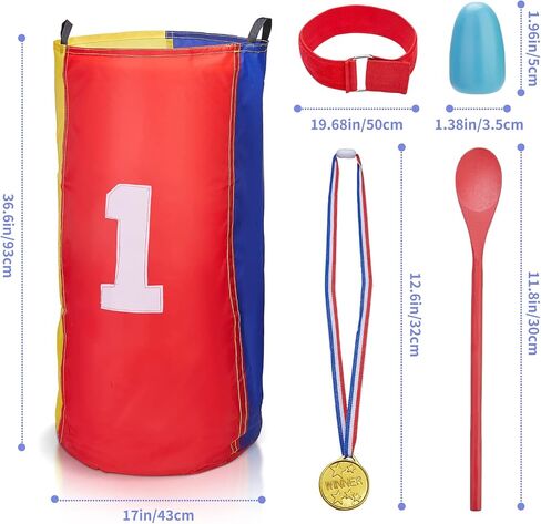 26PCS Outdoor Games Potato Sack Race Bags for Kids, Family and Adults, 3-Legged Race Bands, with Egg and Spoon Race Lawn Games for Outside Backyard Field Day Birthday Party Easter in Saudi Arabia