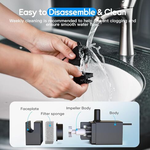 7.5L/254oz Dog Water Fountain with 4 Filters, Stainless Steel Pet Water Dispenser for Large Dogs, Large Automatic Dog Water Drinking Fountain Dog Water Bowl Dispenser, Easy to Clean, Quiet Pump in Kuwait