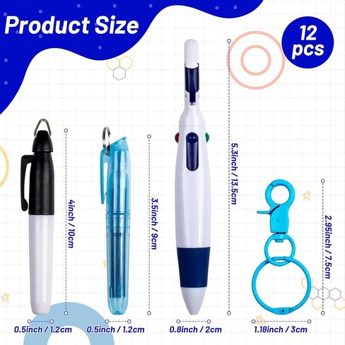 24pcs In 6 Sets Nurse Pen Set for Badge Including Highlighter Permanent Marker and Retractable Ball Pen for Doctor Medical Health Hospital Office Worker Gifts RN Nurses Students Gifts in Saudi Arabia