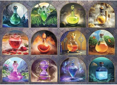 Ravensburger Magical Potions 1000 قطعة بانورامزو للبالغين - 16816 - كل قطعة فريدة من نوعها ، تعني تقنية Softclick القطع مع بعضها البعض بشكل مثالي in Saudi Arabia