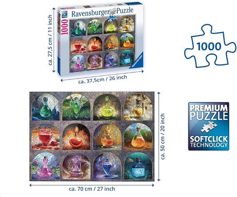 Ravensburger Magical Potions 1000 قطعة بانورامزو للبالغين - 16816 - كل قطعة فريدة من نوعها ، تعني تقنية Softclick القطع مع بعضها البعض بشكل مثالي in Saudi Arabia