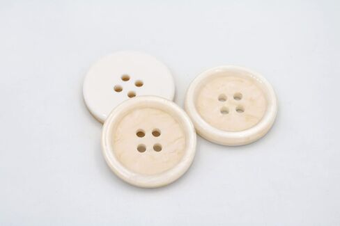 20PCS 4 Holes White Sewing Round Craft Buttons Resin Snaps for Blazer Shirts Clothes DIY Accessories (White, 30mm) in Kuwait