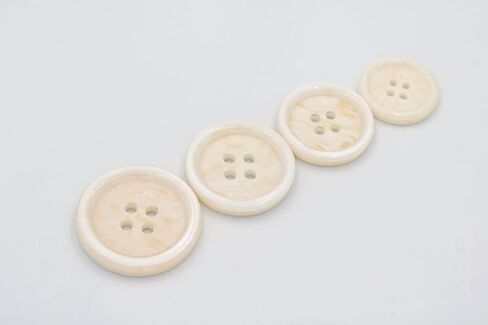 20PCS 4 Holes White Sewing Round Craft Buttons Resin Snaps for Blazer Shirts Clothes DIY Accessories (White, 30mm) in Kuwait