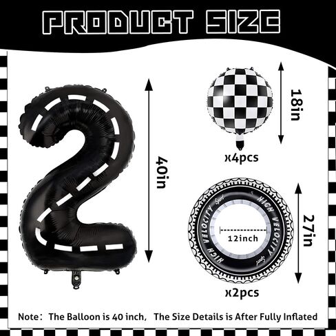 Race Car Balloons Race Car Birthday Party Supplies Tire Wheel Balloons Birthday Party Supplies Foil Number 2 Two Fast Checkered Tire Balloon Arch Garland Kit Cars Wheels Party Favors Decorations in Kuwait