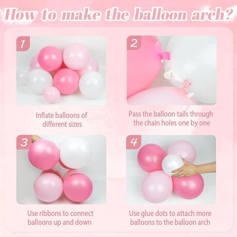 زخارف حفلة سبا مع البالونات الوردية ذات الرباعة البيضاء in Kuwait