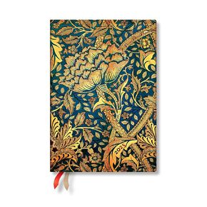 Paperblanks | 2025 Weekly Planner | Morris Windrush | William Morris | 12-Month Flexis | Midi | Horizontal | Elastic Band | 176 Pg | 100 GSM: Windrush 25 12M Wkly Plnr Flexi Midi Hor EN