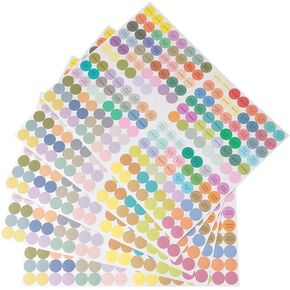 GSHLLO 960 Pcs 13mm Round Essential Oil Labels Bottle Cap Lid Stickers Self Adhesive Bottle Label Aromatherapy Container Sticker
