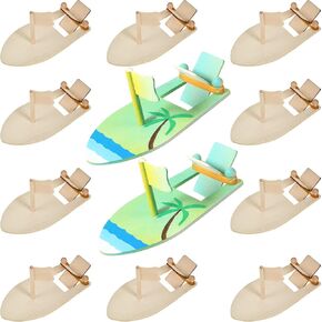 BBTO 12 Pcs DIY Wooden Boat Craft Kits Wooden Paddle Rubber Band Boat Paint and Decorate Wooden Sailboat for School Projects Birthday Carnival DIY Craft Party Gift