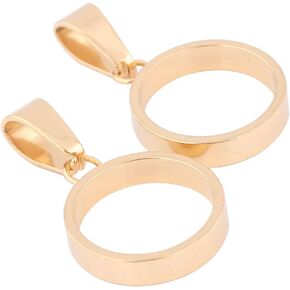 Reidgaller 20pcs Stainless Steel Gold Plated Deep 18x25mm Oval Open Bezels DIY Hollow Pendant Frame Setting Blanks for Resin Jewelry Making
